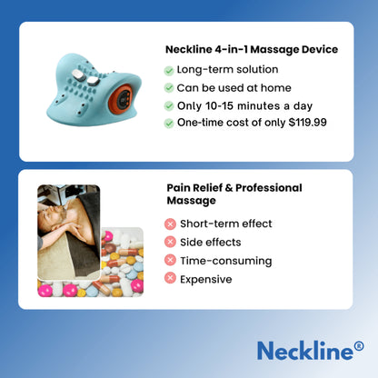 Neck and Shoulder Massager with Heat,4 in 1 Portable Electric Massage Device,3 Modes 6 Speeds Cervical Neck Traction Pillow,Adjustable Intensity for Home Office Travel Use (PP, One Size)