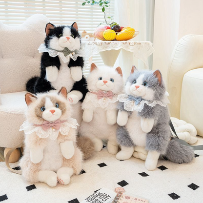 Plush Tuxedo Cat Backpack – Cute Bag for Cat Fans Daily Companion
