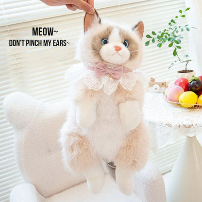 Plush Tuxedo Cat Backpack – Cute Bag for Cat Fans Daily Companion