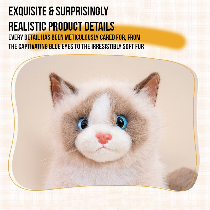 Plush Tuxedo Cat Backpack – Cute Bag for Cat Fans Daily Companion