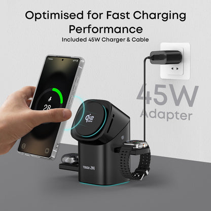 🔥3-in-1 Foldable Magnetic Wireless Charging Station for apple watch/airpods/iPhone/Samsung