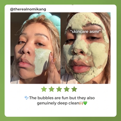 Holy Basil Bubble Deep Mask | Blackhead Removal & Pore Cleansing, Purifying Clay Wash-Off Pack, Carbonated Water, for Sensitive Skin | Korean Skincare, 90g / 3.17 oz