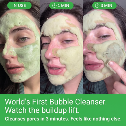 Holy Basil Bubble Deep Mask | Blackhead Removal & Pore Cleansing, Purifying Clay Wash-Off Pack, Carbonated Water, for Sensitive Skin | Korean Skincare, 90g / 3.17 oz