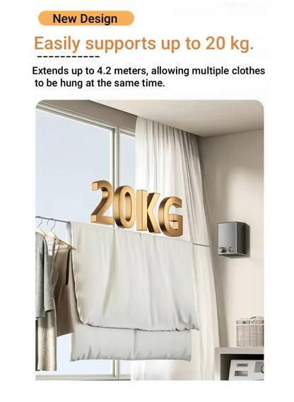 Retractable Clothesline 4.2M | حبل غسيل قابل للسحب بطول 4.2 متر