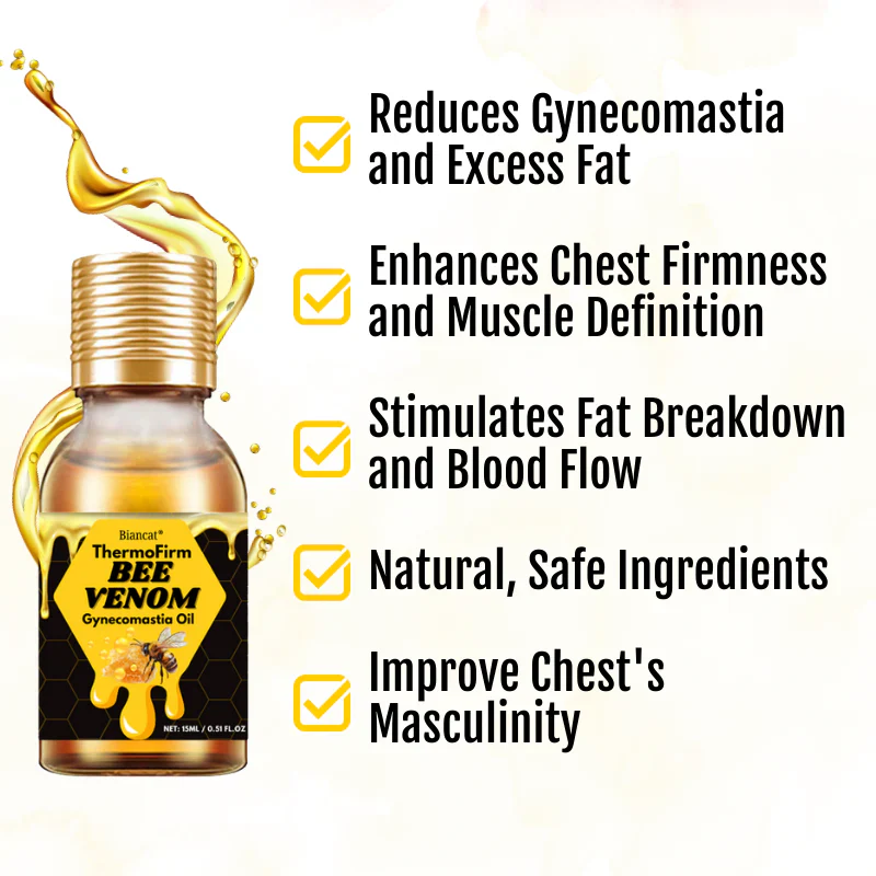 Men Therm Bee Venom Gynecomastia Heating Oil - Free Delivery